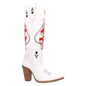 Ace Of Spades Embroidered Snip Toe Cowboy Boots
