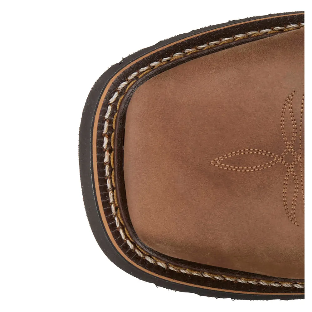 Ames 11 inch Pull On Slip Resistant Soft Toe Work Boots