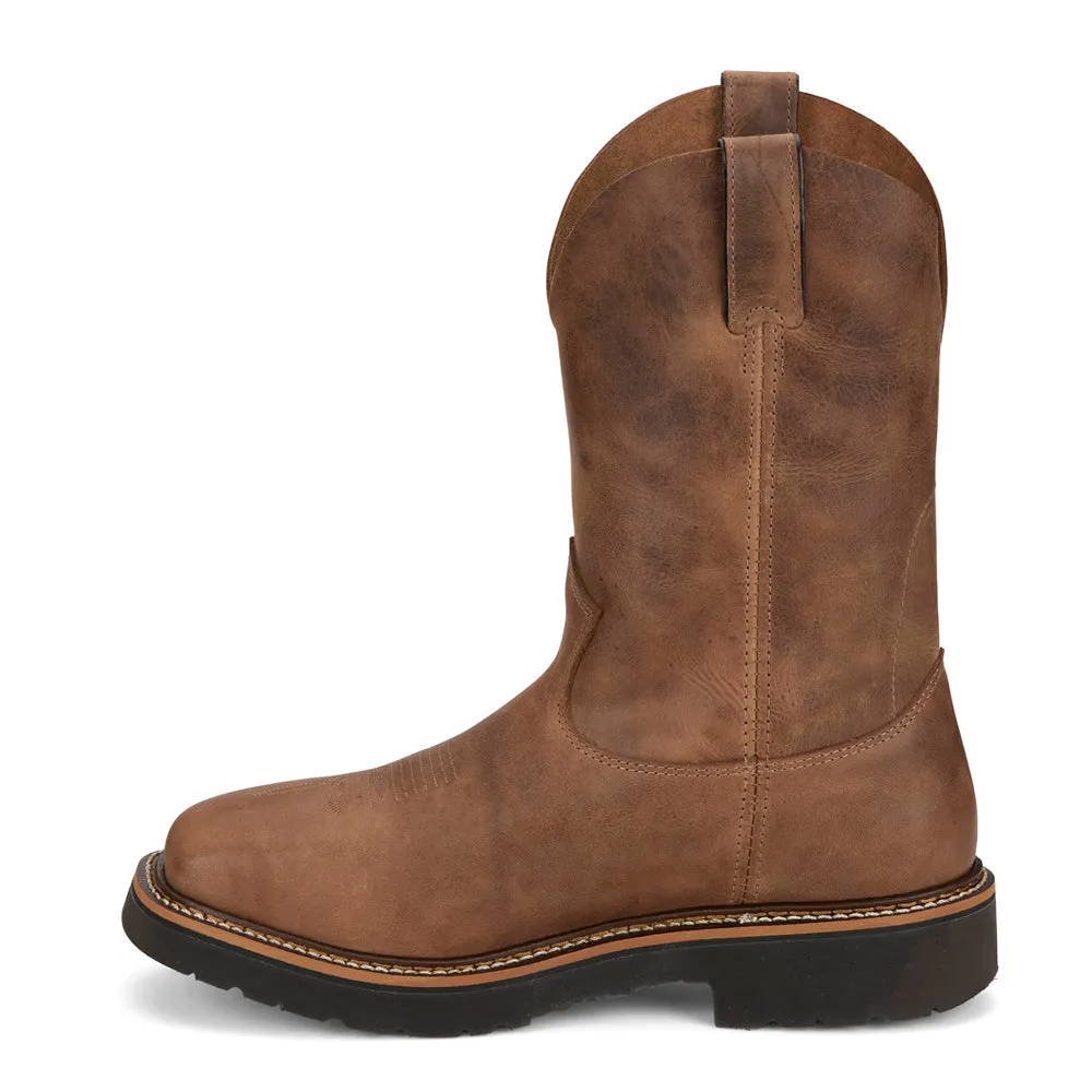 Ames 11 inch Pull On Slip Resistant Soft Toe Work Boots