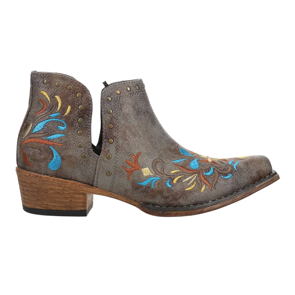 Ava Embroidered Snip Toe Cowboy Booties
