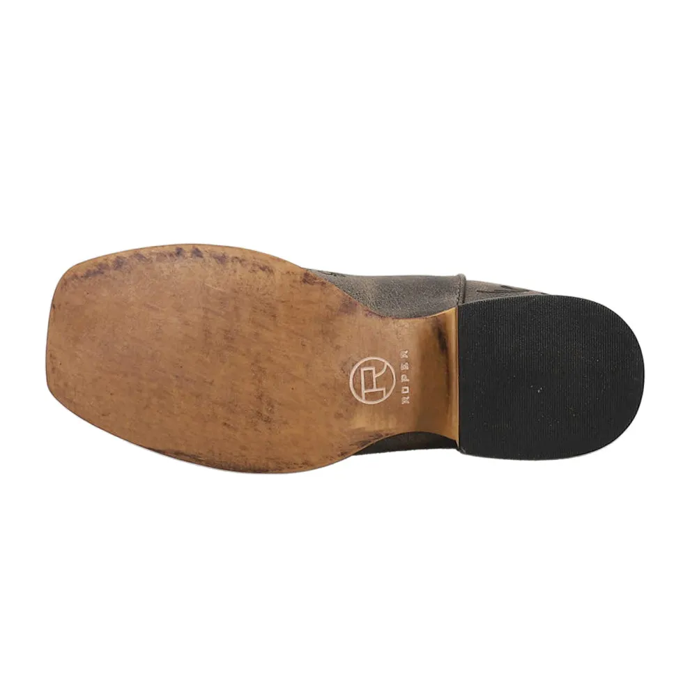 Bailey Laser Square Toe Cowboy Boots