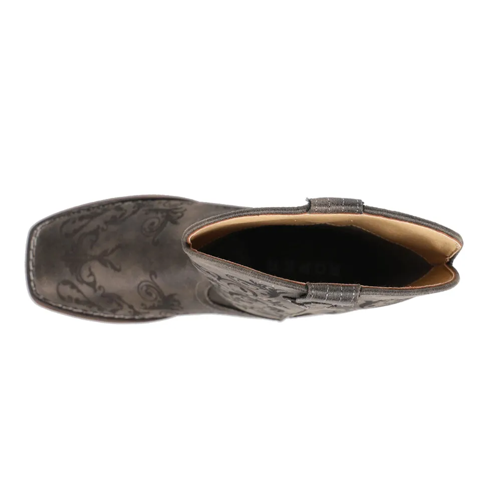 Bailey Laser Square Toe Cowboy Boots