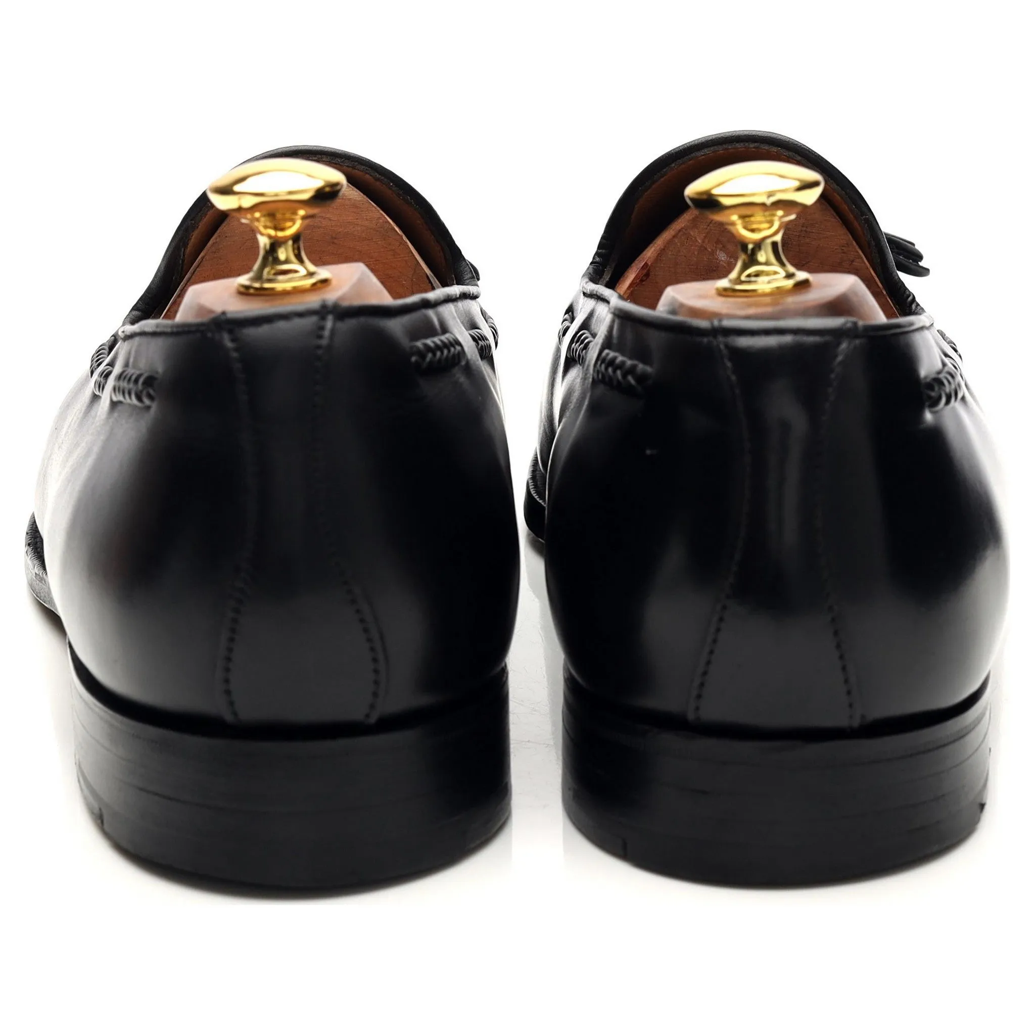 'Barnwell 2' Black Leather Tassel Loafers UK 11 EX