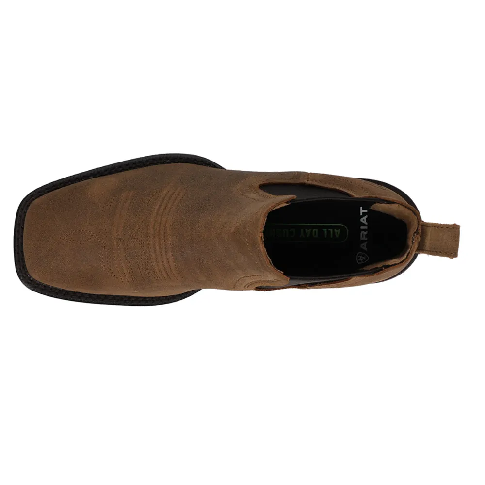 Booker Ultra Embroidered Square Toe Chelsea Boots