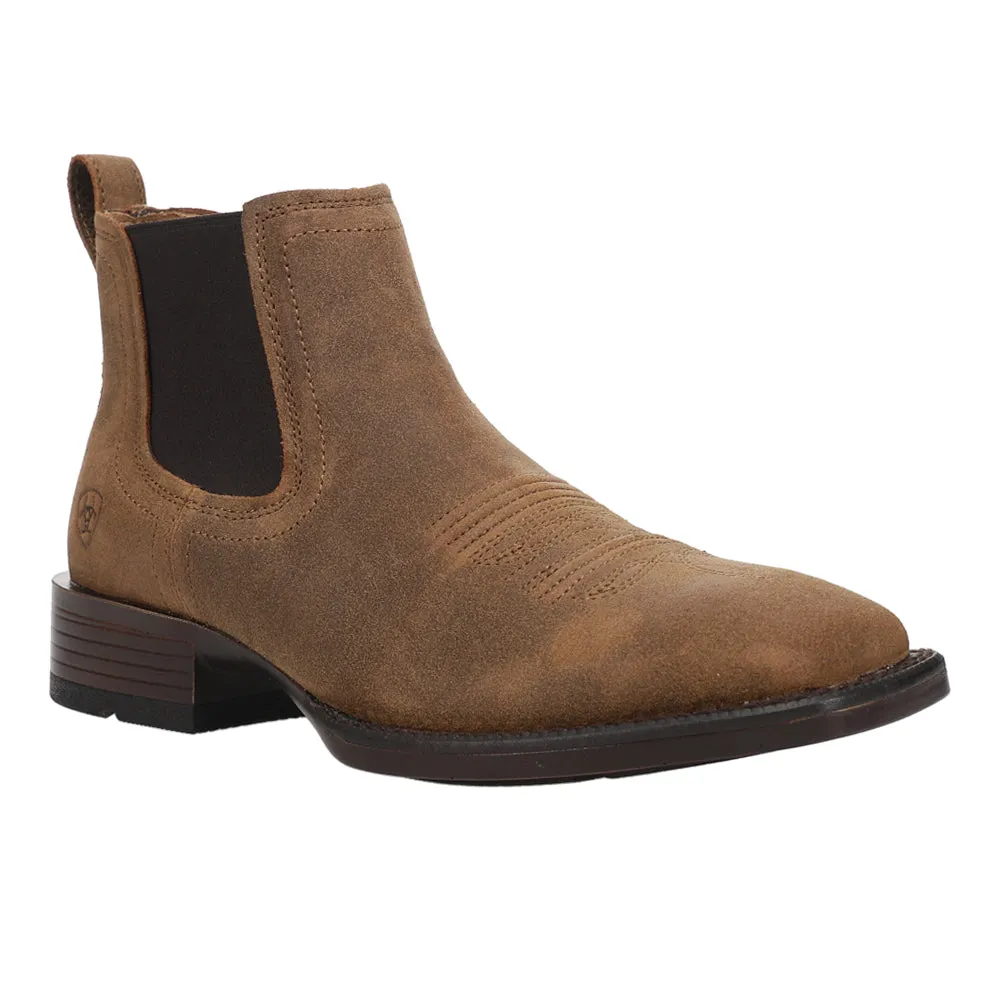 Booker Ultra Embroidered Square Toe Chelsea Boots