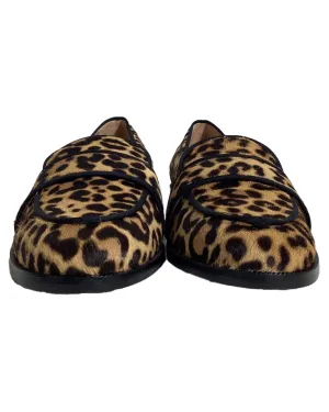 Calf Hair Loafers Leopard Print