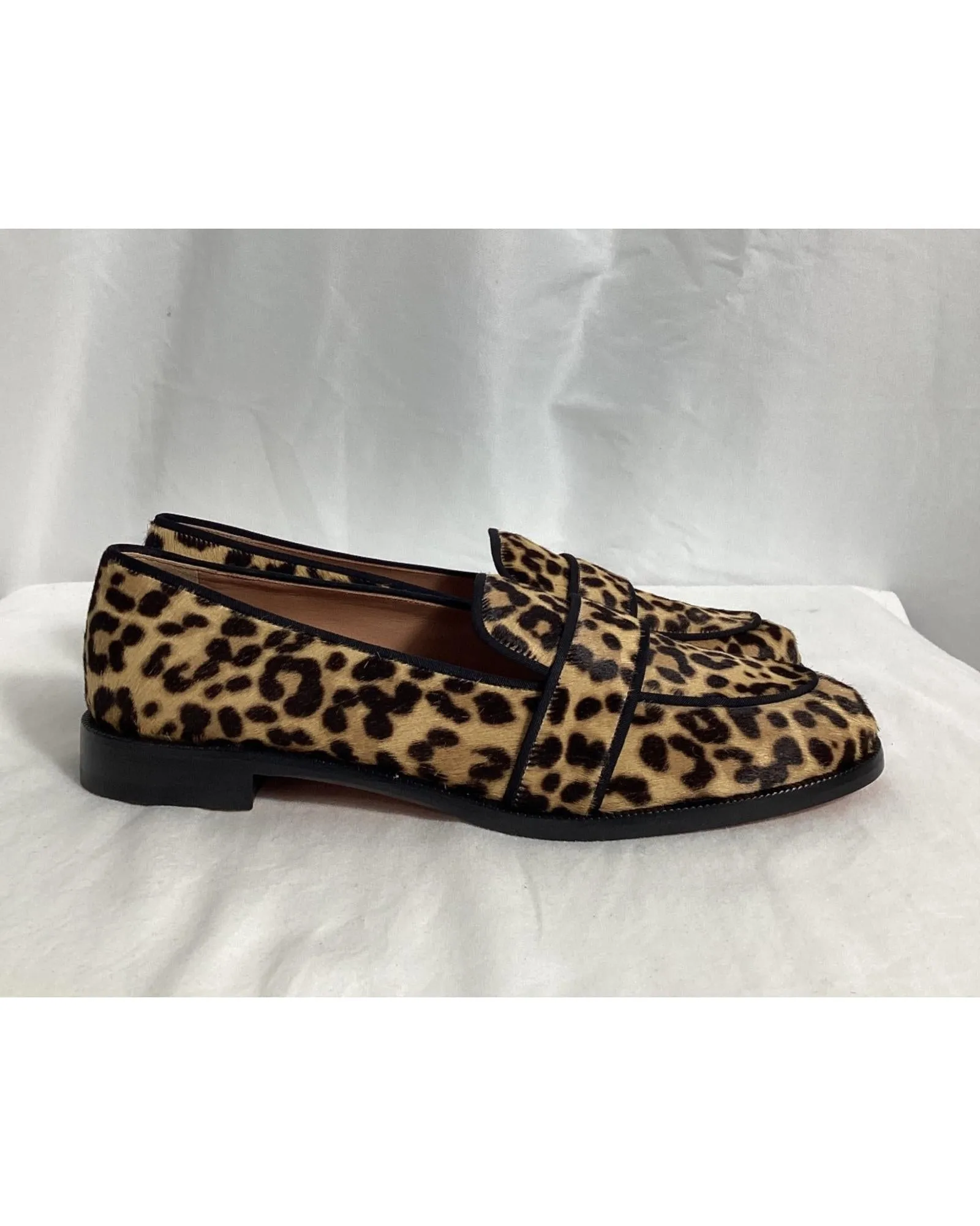 Calf Hair Loafers Leopard Print
