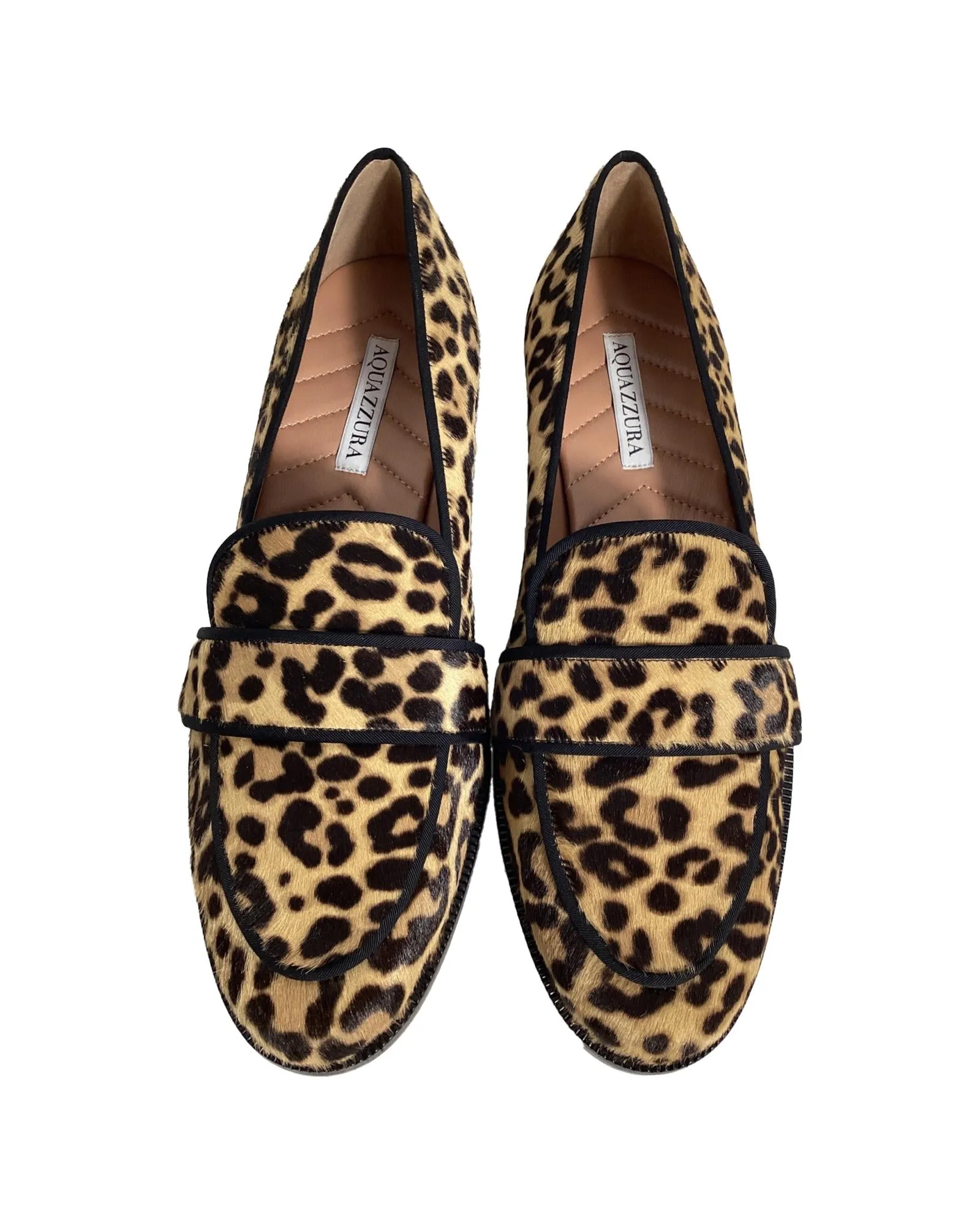 Calf Hair Loafers Leopard Print