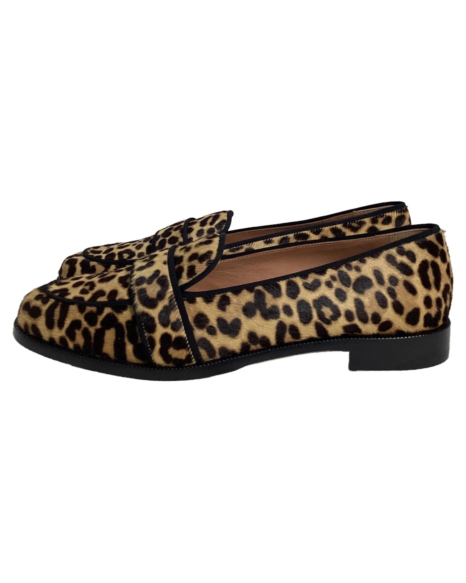 Calf Hair Loafers Leopard Print