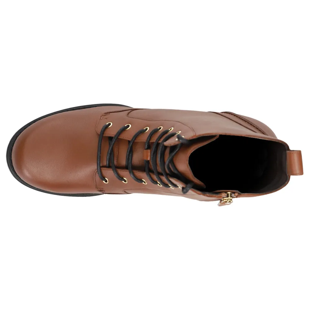 Camea Round Toe Zippered Boots