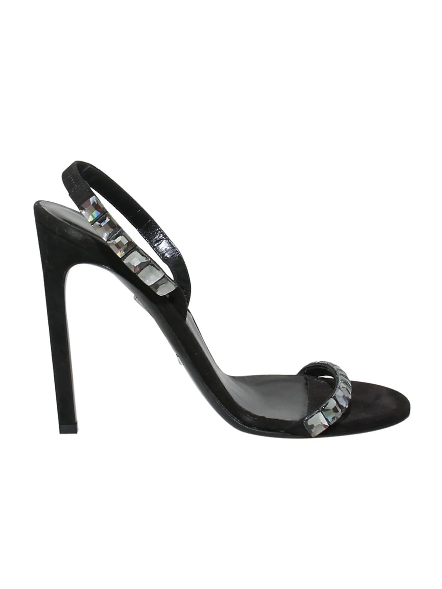Embellished Suede Slingback Sandals