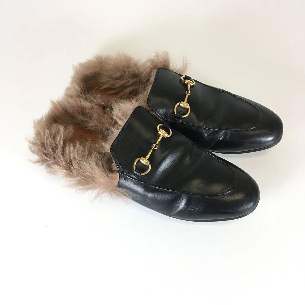 Gucci Princetown Fur Loafers
