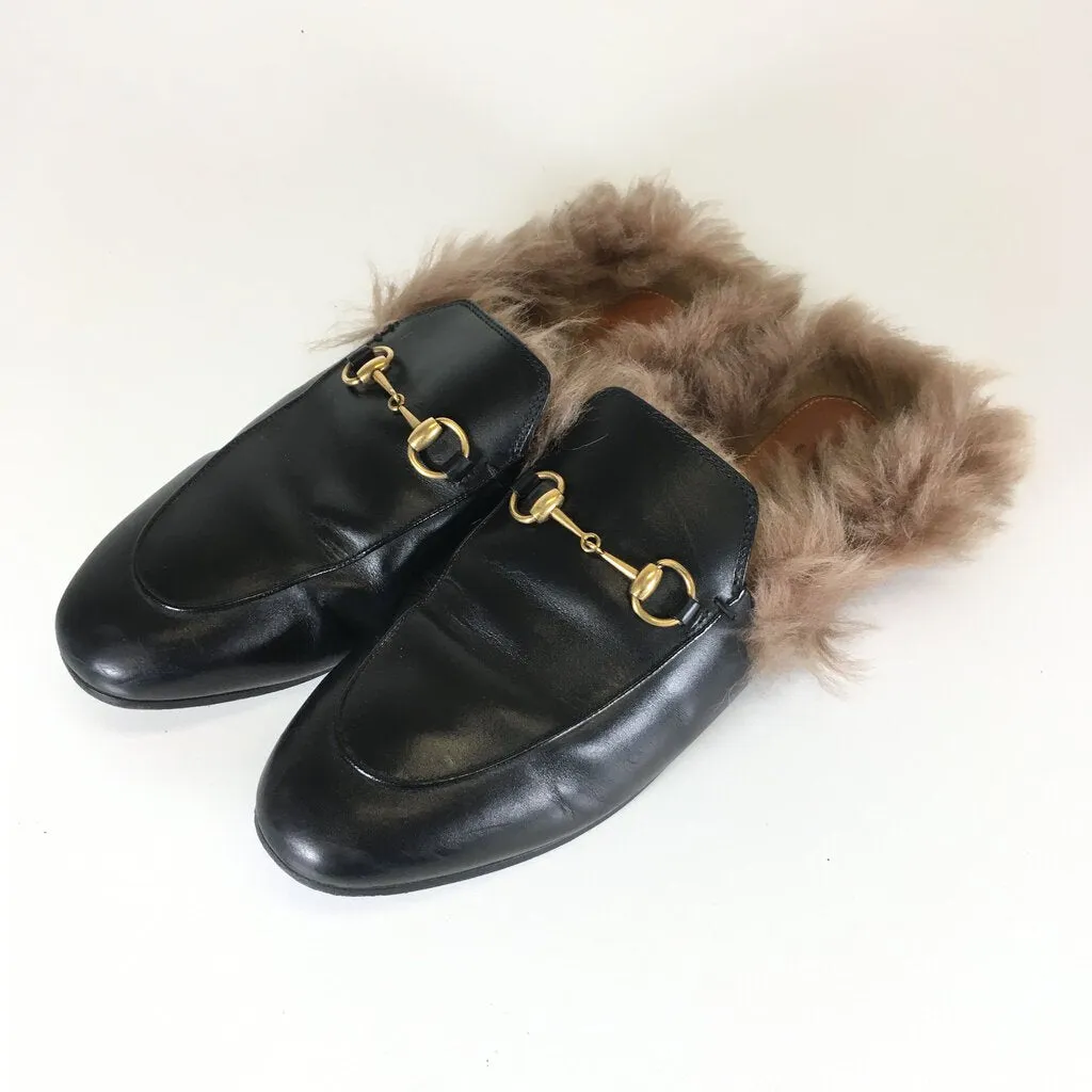 Gucci Princetown Fur Loafers