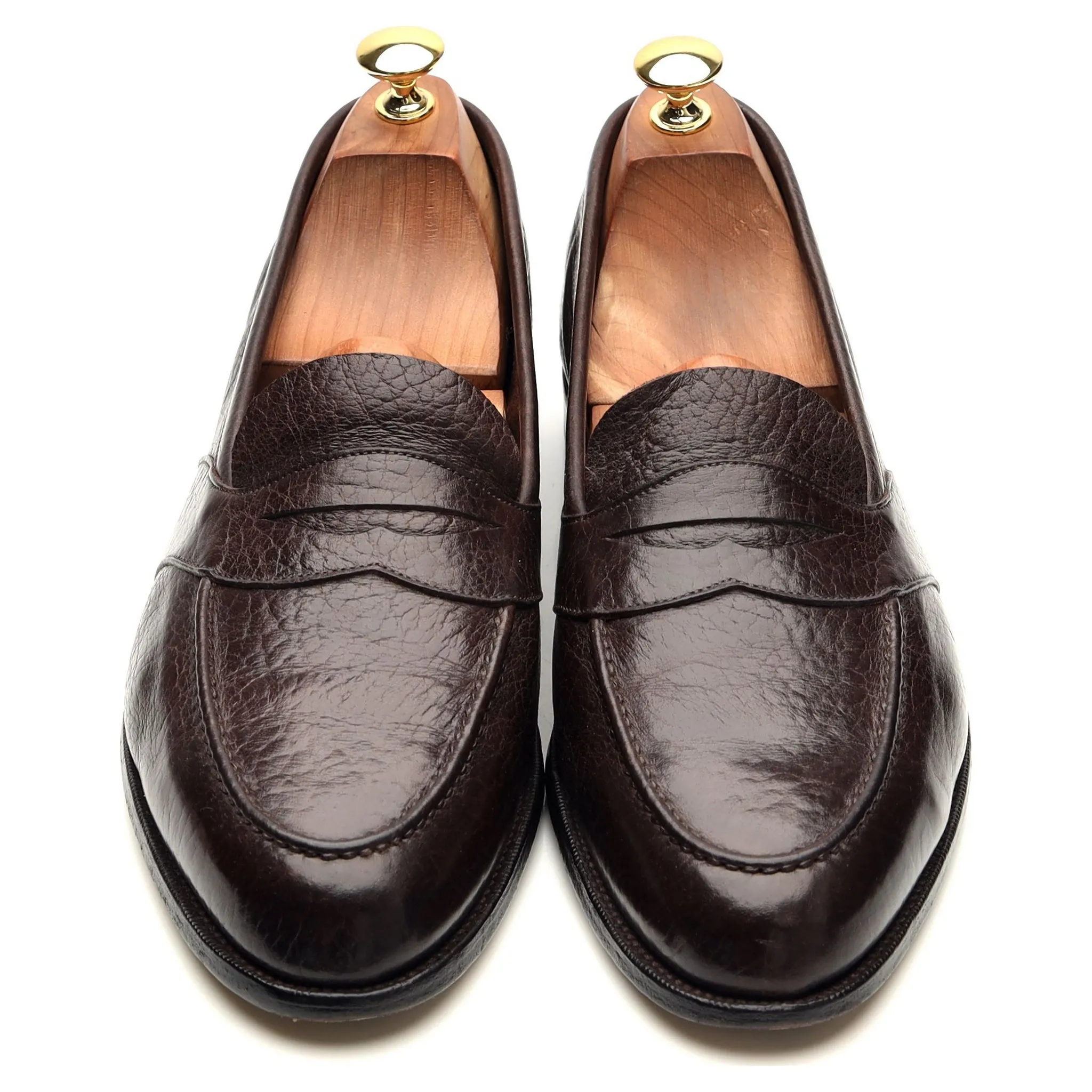 'Montpellier' Dark Brown Leather Loafers UK 9.5 E