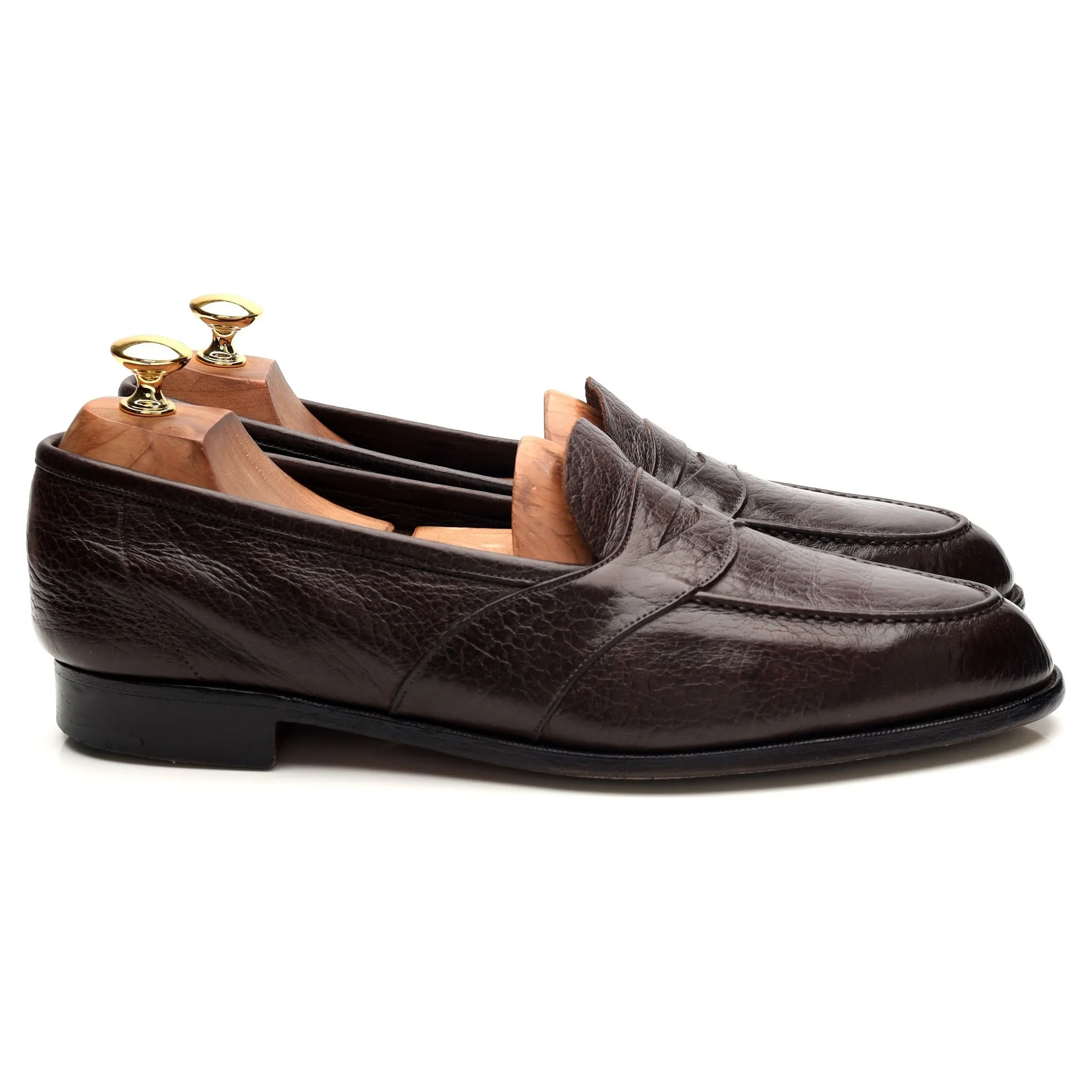 'Montpellier' Dark Brown Leather Loafers UK 9.5 E