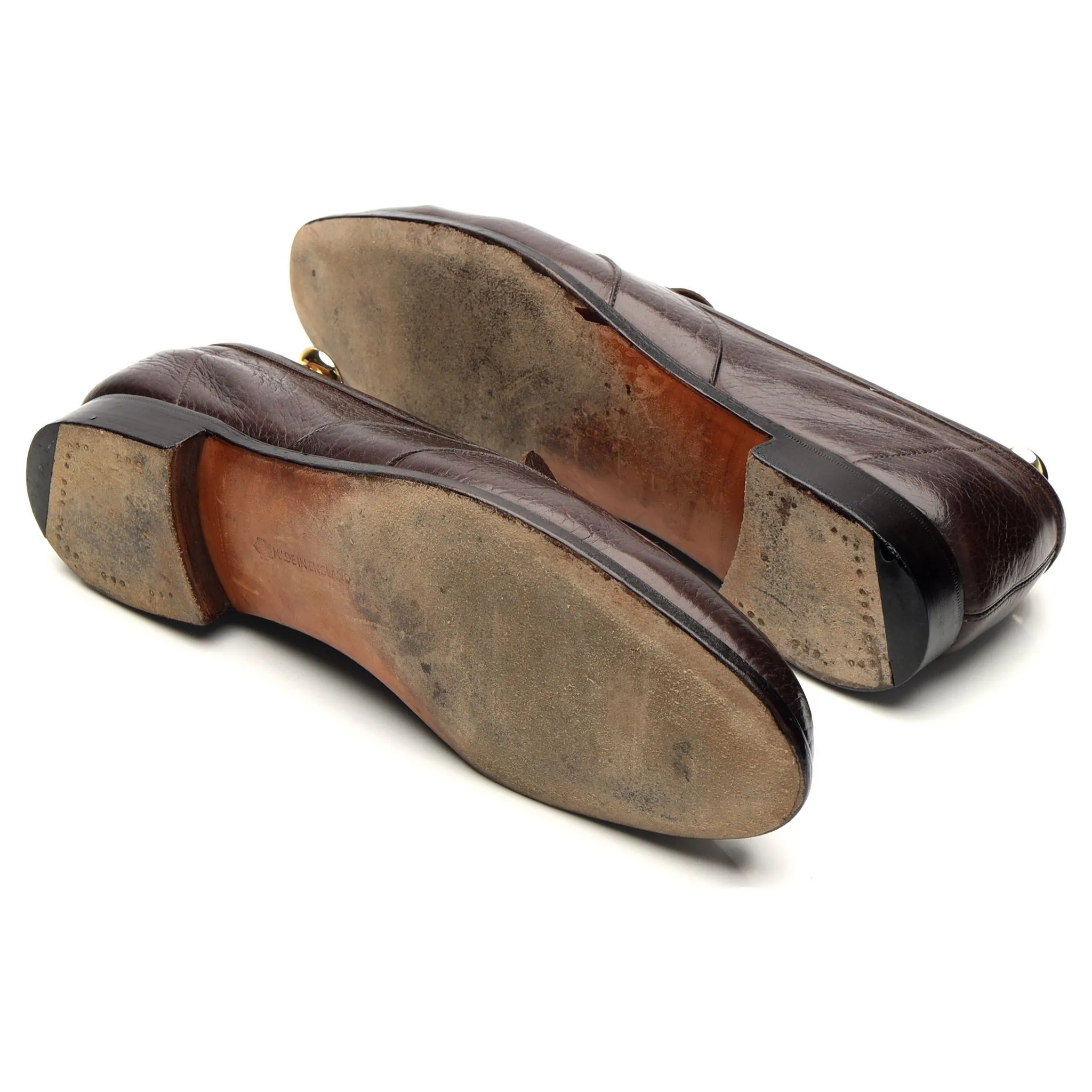 'Montpellier' Dark Brown Leather Loafers UK 9.5 E