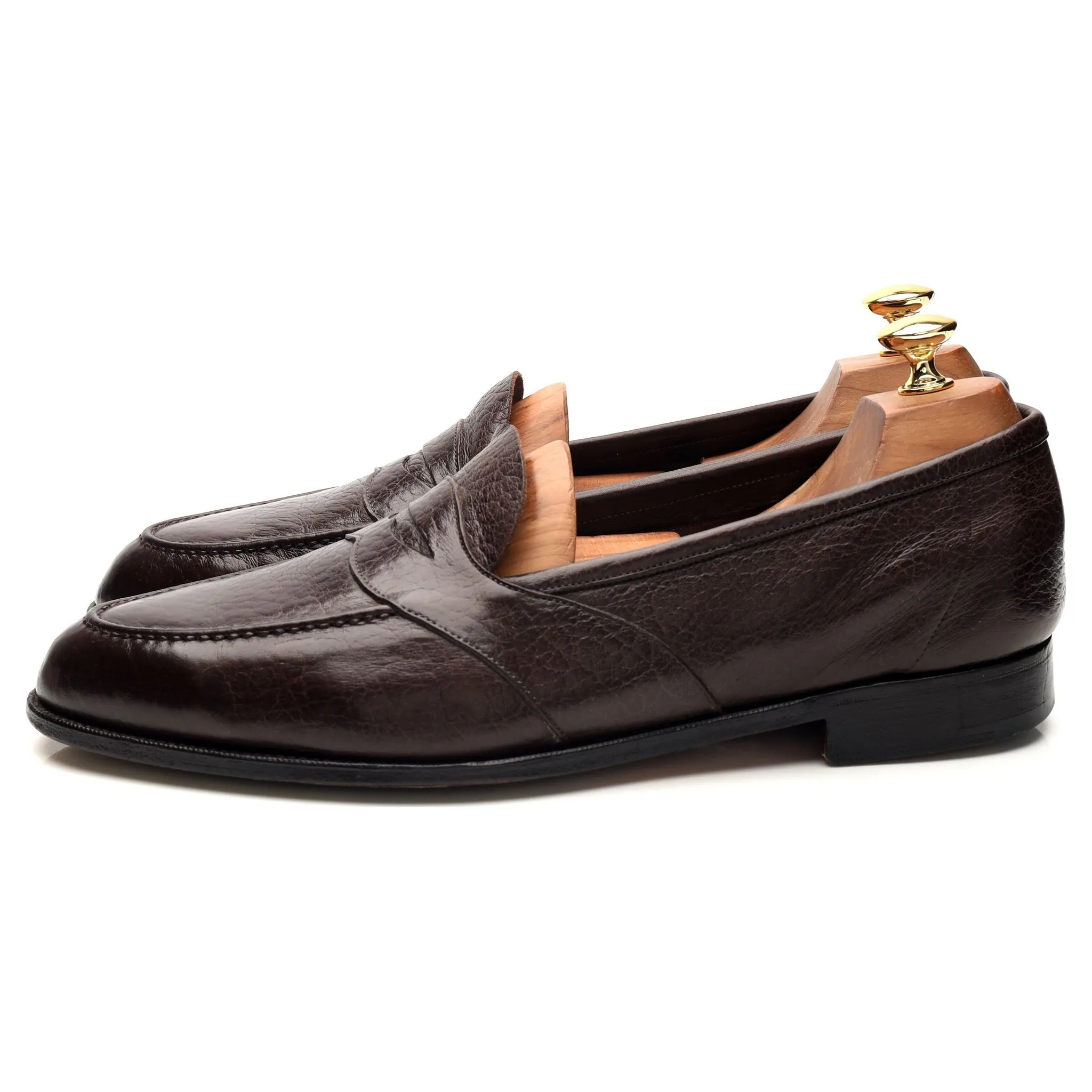 'Montpellier' Dark Brown Leather Loafers UK 9.5 E