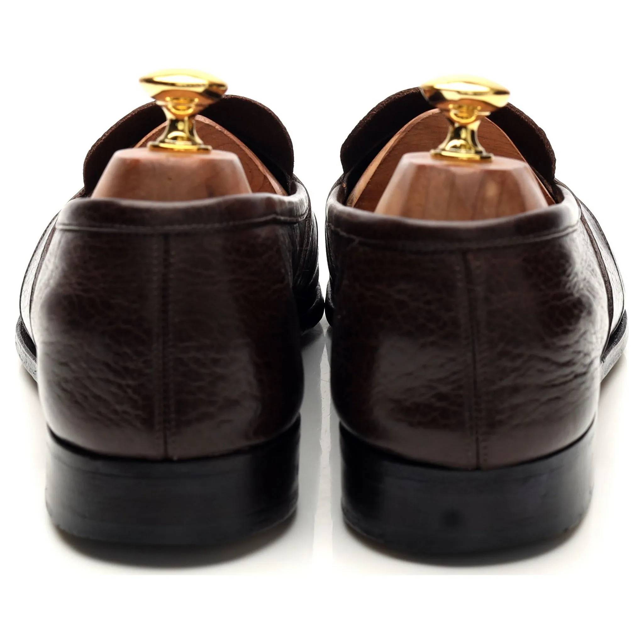 'Montpellier' Dark Brown Leather Loafers UK 9.5 E