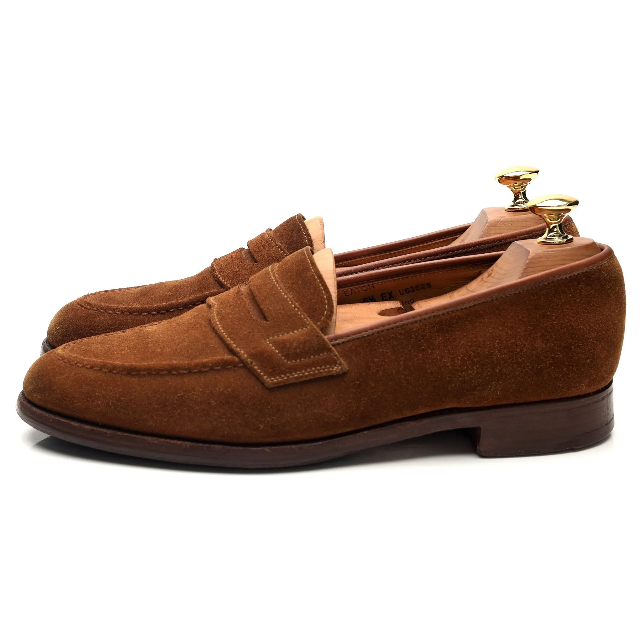 Shipton & Heneage 'Eaton' Snuff Brown Suede Loafers UK 6.5 EX