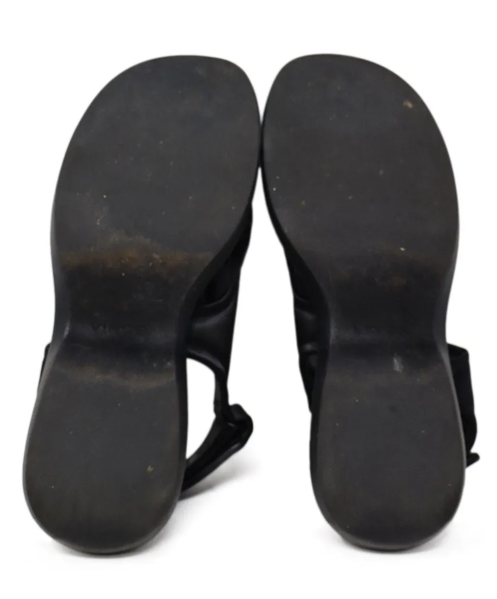 Vince Black Satin Sandals sz 8