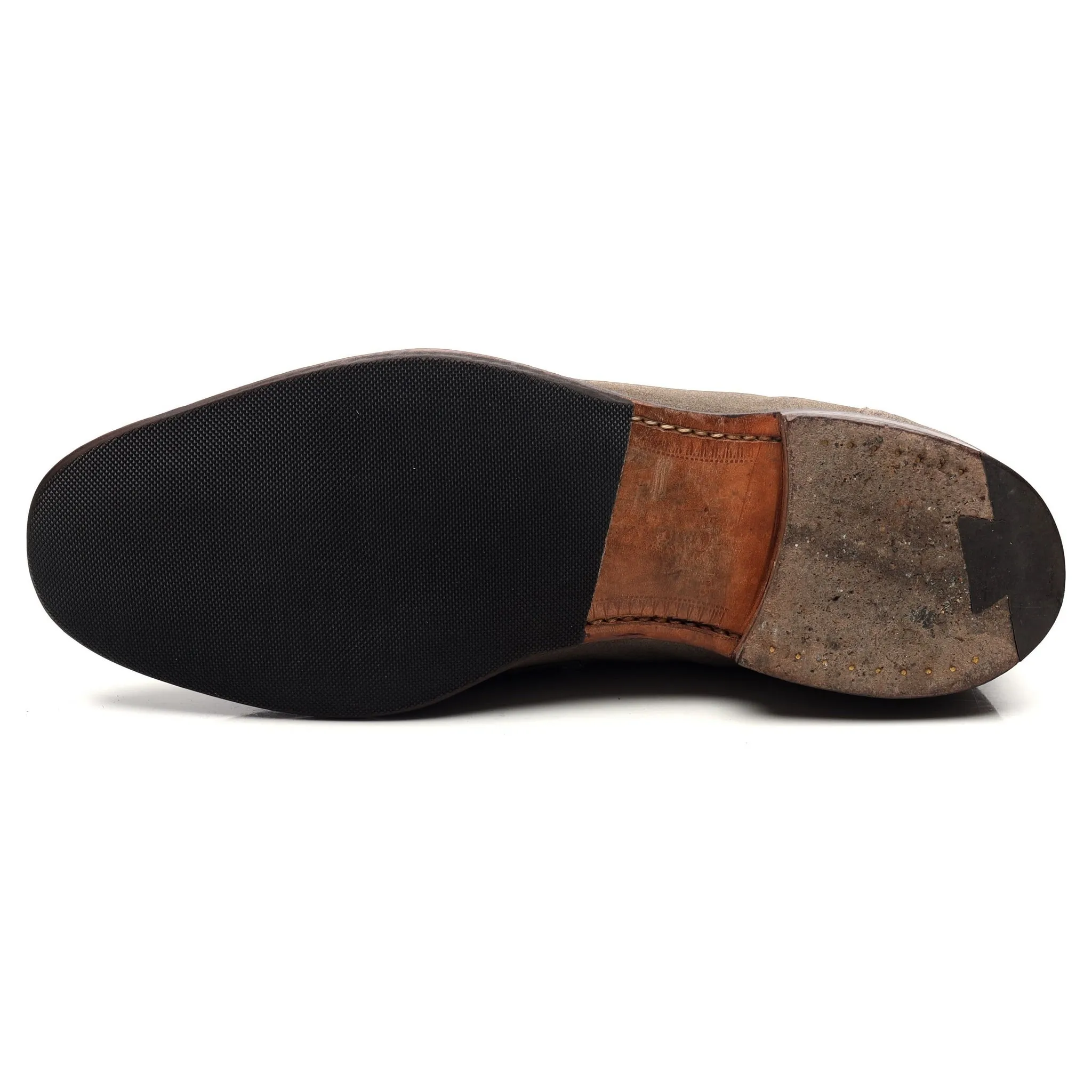'Widnes' Stone Suede Loafers UK 9.5 G