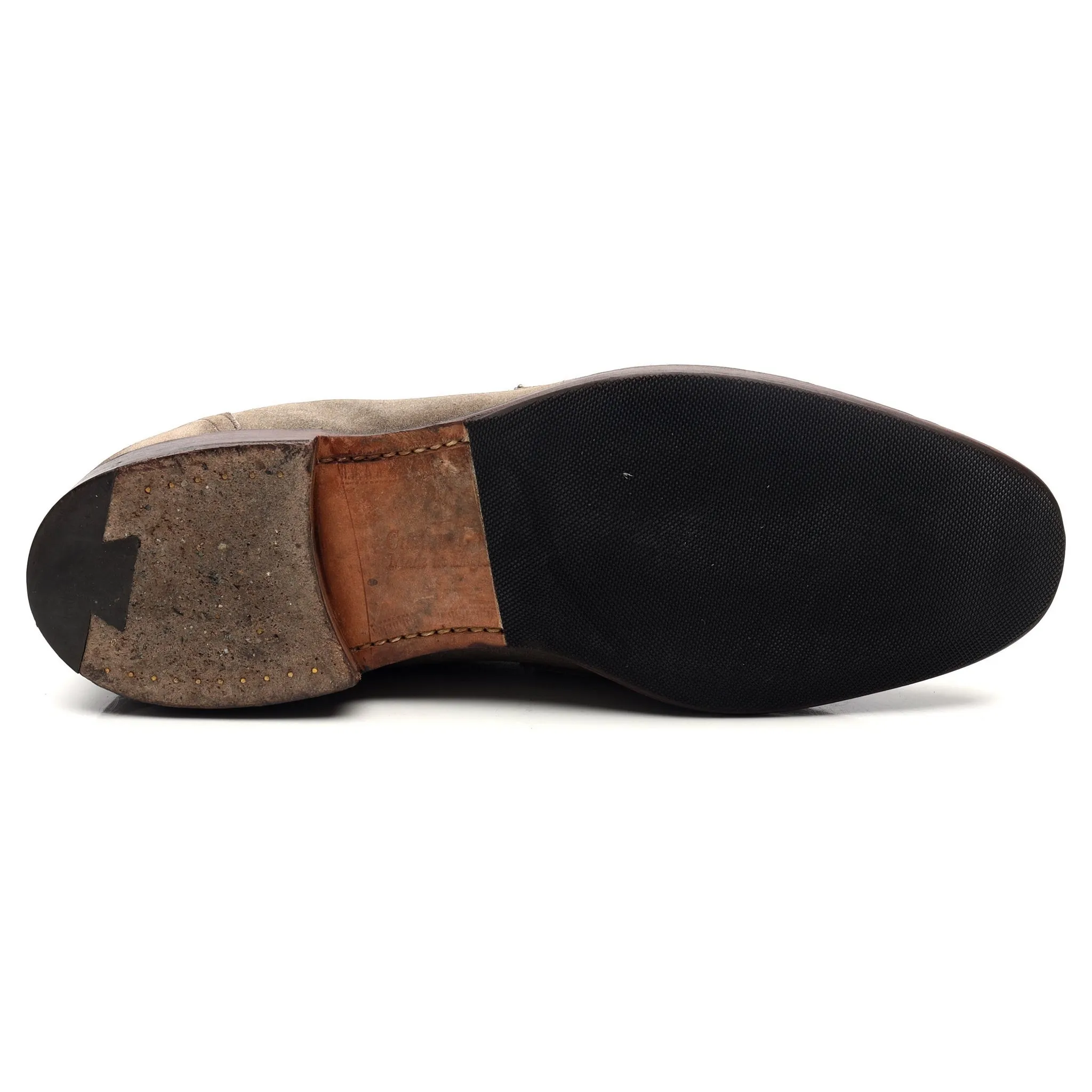 'Widnes' Stone Suede Loafers UK 9.5 G