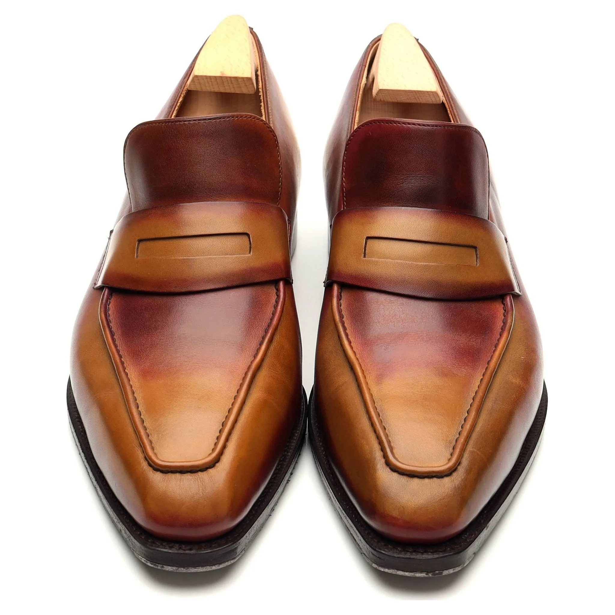 'Yawl' Tan Brown Leather Loafers UK 7.5 E